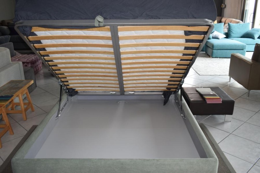 Letto matrimoniale con contenitore Abiesse 1970 Lucy