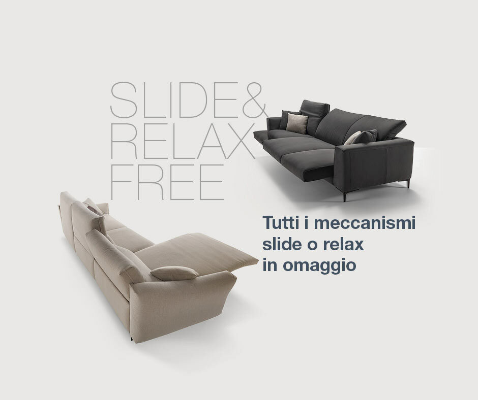 Promozione Rosini divani slide & relax free
