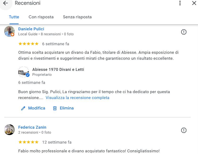 ecensioni su Abiesse 1970 Divani e Letti - Seregno (MB)