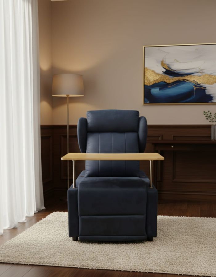 Poltrona relax Ginevra con tavolino da Abiesse 1970
